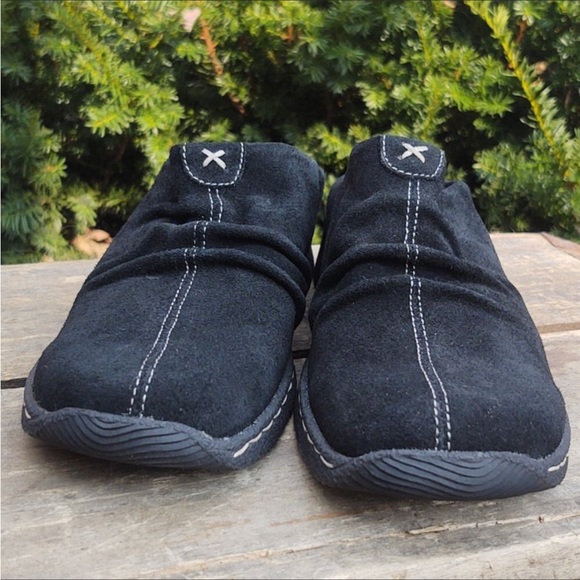 Bass Rachel Black Leather Suede Mules NWOT! Size 7 - Picture 4 of 8